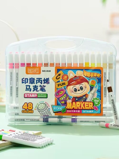 Set de marcadores acrilicos con sello