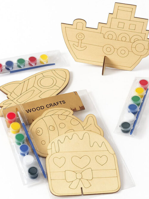 kit de figuras de madera para pintar