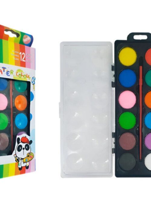 Set de acuarelas 12 colores con pincel